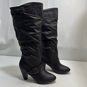 Rampage Brown knee high tall boots